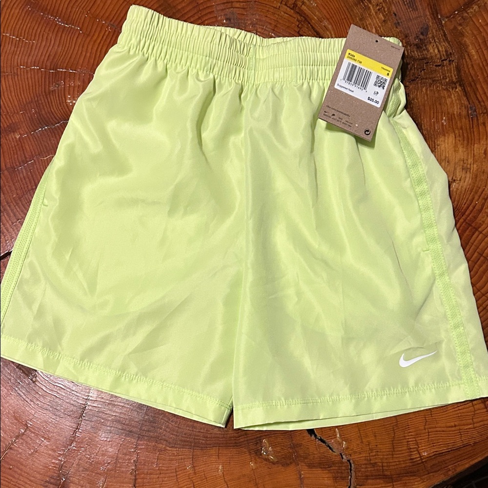 Nike Lime Neon Green Sports Training Shorts w/ Pockets *Create Bundle*